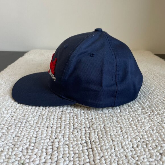 90s Vintage Atlanta Olympics Snapback Hat OSFA Dead Stock Embroidered Navy Blue - Picture 4 of 9